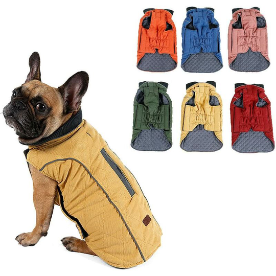 Cold Winter Dog Pet Coat Jacket Vest Warm Outfit Clothes for Small Medium Large Dogs Yellow m