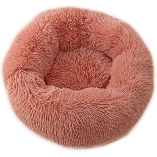 Gdrhvfd - Round Long Plush Cat Bed House Dog Mat Winter Warm Nest Basket Soft Pet Cushion Portable Kennel Puppy Sofa Supplies - Brown, Brown 50cm