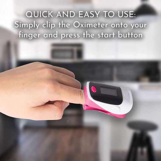 (Pink) Aquarius Finger Blood Pulse Oximeter Meter