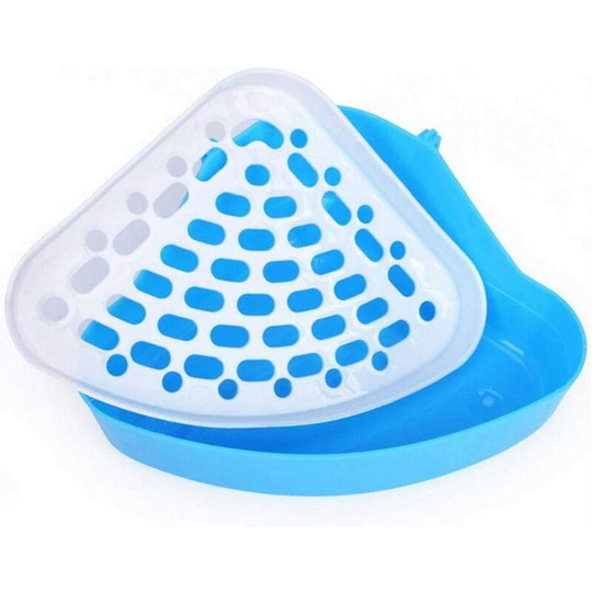 1 Pack Triangle Small Potty Corner Pet Litter Pan Bedding Box for Small Pets Guinea Rabbit Chinchilla Pig