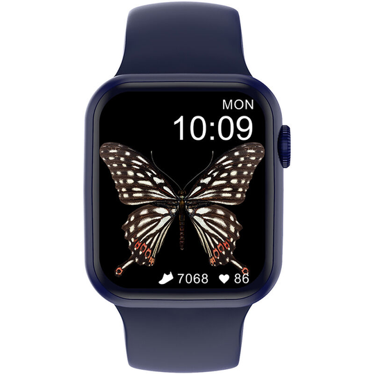 Asupermall - DT100 Plus bt Calling Smart Watch Custom Dial Sleep Heart Rate Blood Oxygen Monitoring IP68 Waterproof Smart Sports Watch,Blue - Blue