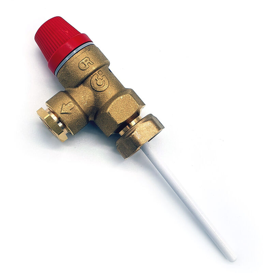 Altecnic Pressure And Temperature Relief Valve 10 bar 3/4" Loose nut to 15mm 309508 CST