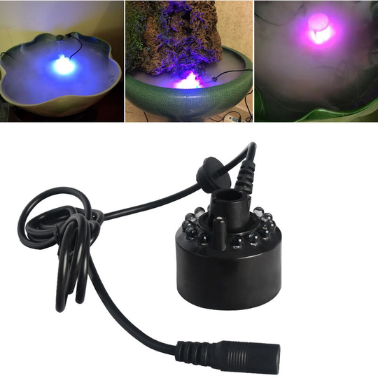 Led Water Mist Water Atomizer for Indoor Fountain Swimming Pool Water Tank(Black, 1 Piece)