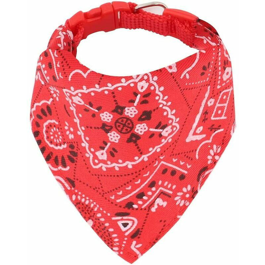 Dog Bandana Fashion Plaid Dog Bandana Collar Adjustable Cat Pet Scarf Pu Collar Triangle Scarf Collar, Seat Belt