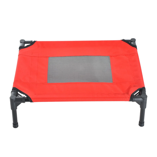 Portable Elevated Pet Bed in Red