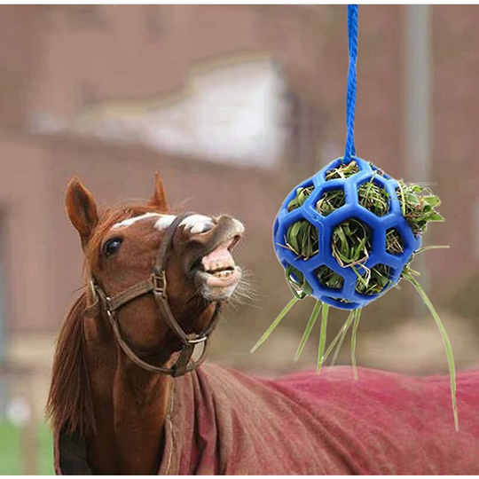 1 Pack Horse Treat Ball Hay Feeder Toy, Goat Feeder Ball Goat Hay Feeder Hanging Feeding Toy For Horse Goat Sheep Relieve Stress Thsinde