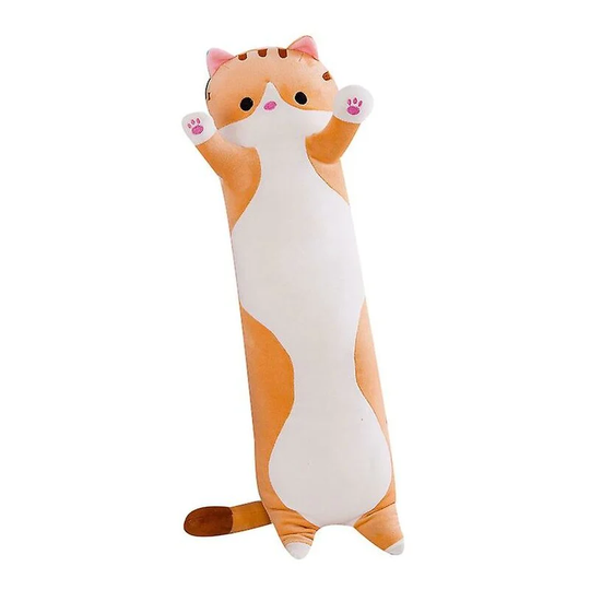 50cm Plush Cat Doll Cute Cartoon Soft Stuffed Kitten Pillow Brown