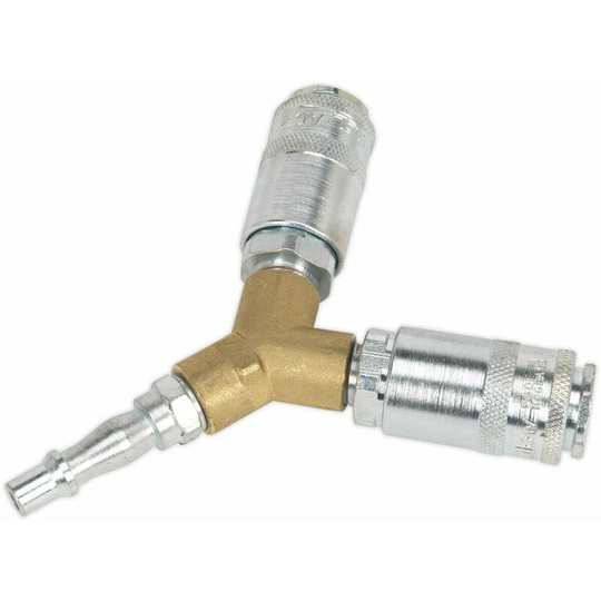 Loops - Twin Coupling Bodies Y-Adaptor - 100 psi Free Airflow Rate - Airflow Coupler