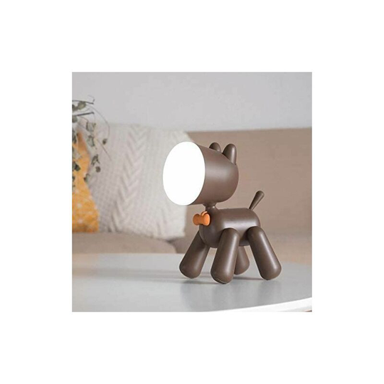 Briday - Creative led Desk Lamp Puppy Light Night Lamp led Desk Lamp usb Billable Desk Dog Light Puppy Shape Cute Kids Night Lamp (Body Color: bw)