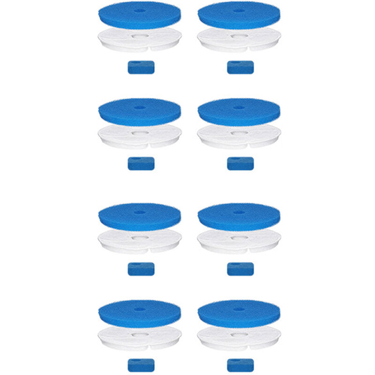 8PCS Replaceable Filters for WF160 Cat Water Fountain, White - White