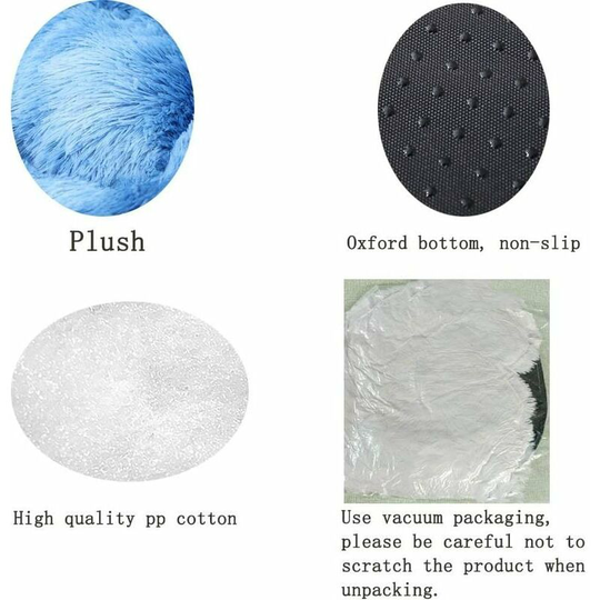Dog Bed Round Cat Bed Soft and Comfortable Pet Bed Cushion, Warm, Waterproof, Non-slip and Washable Dog Cushion Suitable for Cats