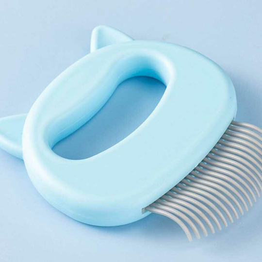 Cat Massage Comb, Cat Dog Grooming Comb, Pet Hair Removal Massage Relaxing Shell Comb Tool blue