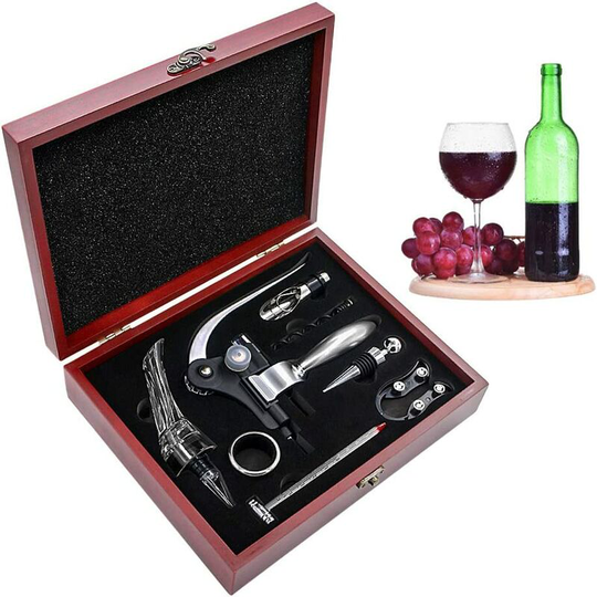 Corkscrew, Rabbit Style 9 Pcs Wine Opener with Foil Cutter, Pump and Aerator Wine Thermometer