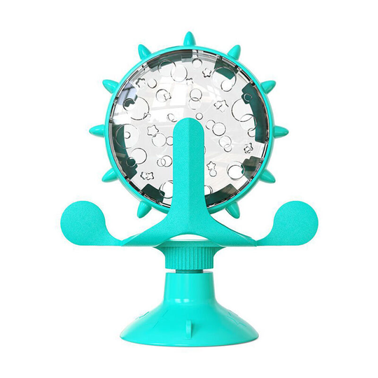 Perle rare Cat Toy, Windmill Leaky Food Toy, Indoor Cat Toy with Suckers Color