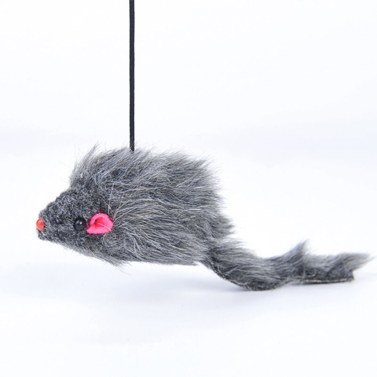 Mouse Cat Toy - Retractable plush mouse interactive toy