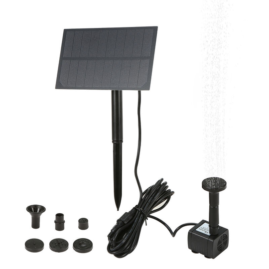 Solar Bird Bath Fountain with Panel diy Birdbath Submersible Water Pump Wall-mounted Plug-in ountain Pump
