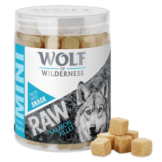 Wolf of Wilderness RAW Freeze-dried Snacks Saver Packs - NEW: Salmon Fillet Mini (4 x 50g)