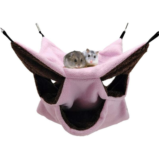 Hammock Hanging Bed Sleeping Rat Guinea Pig Rodent Ferret Chinchilla Pink