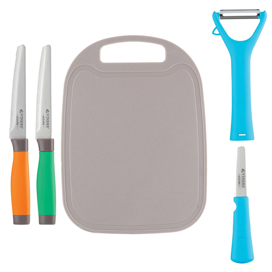 Assure Colour Code Knife, Peeler & Board Set