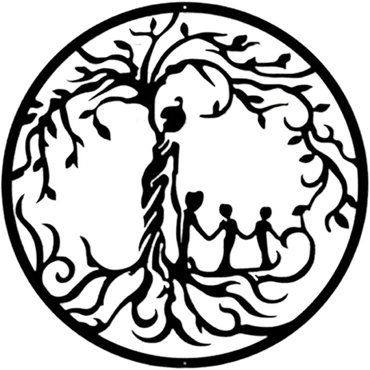 Mimiy - Metal Wall Art, Tree Of Life Metal Wall Art, Metal Tree Family Sign, Metal Wall Decor Tree Of Life Home Decor,03#