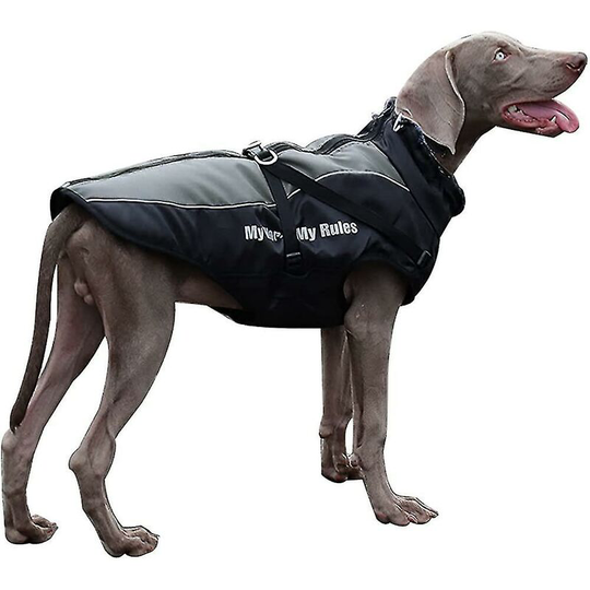 Dog Jacket With Harness Large Dogs Coats Waterproof. Dog Harness Coats Warm