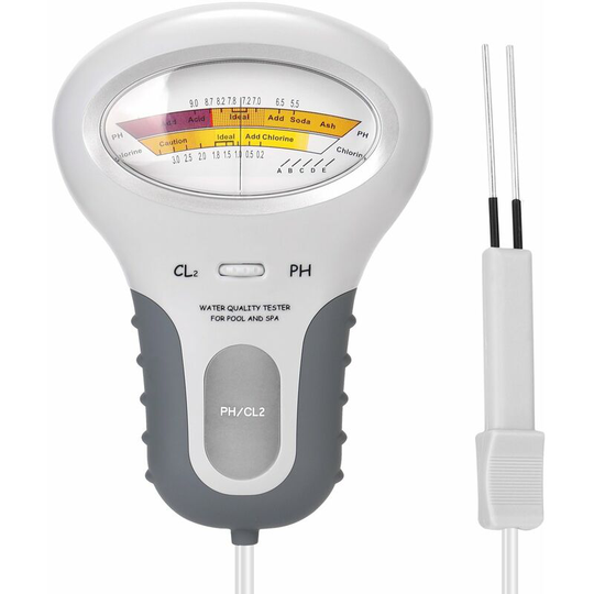 Monly - 2 in 1 Chlorine ph Tester, Water Quality Testing Device, CL2 Measuring Tool for Swimming Pool and Aquarium