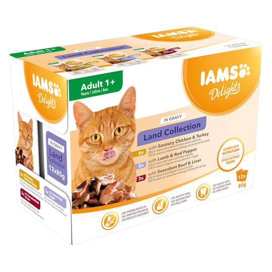 IAMS Delights Adult - Land Collection in Gravy - 48 x 85g