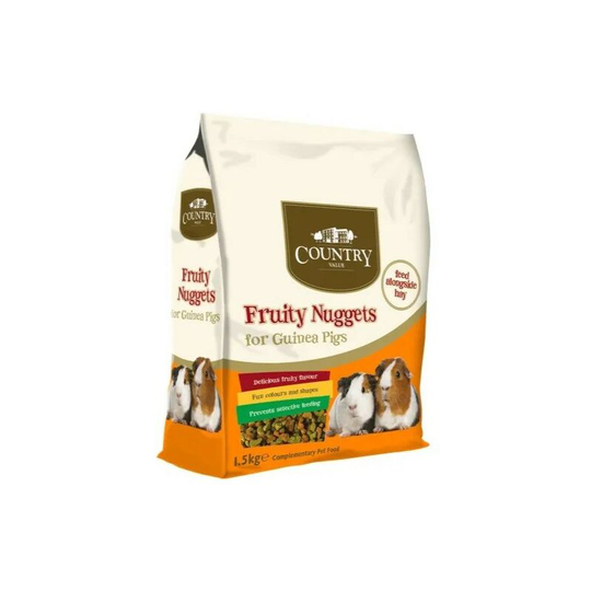 Country Value - Guinea Pig Fruity Nuggets (1.5kg) (Brown) - Brown