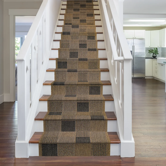 Abrahams Flatweave Brown Stair Runner Rug