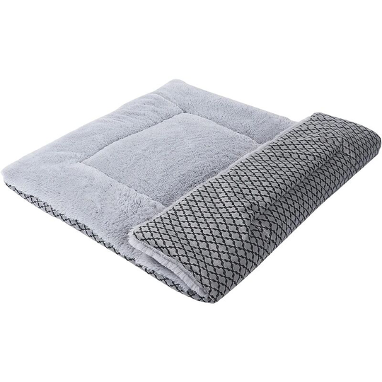 Dog Mattress, Pet Mattress, Dog Blanket XZ014 (L(90 x 70CM), Short Plush Grey) - Rhafayre