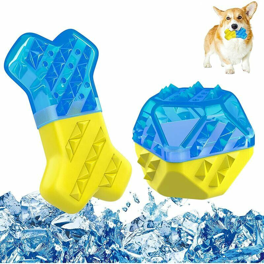 Cooling Pet Teethers, Freezable Teether for Puppy, Interactive Summer Freezing Toys, Cooling Frozen Dog Treats Training Tools for Small Medium Dogs