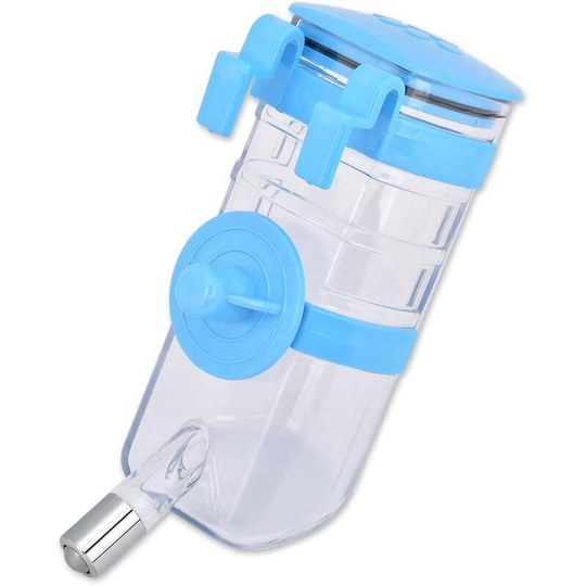 Bearsu - distinctive style Rabbit Water Bottle No Drip 350ml/12oz Dog Crate Water Dispenser Hanging Pet Cage Water Bottles - Blue