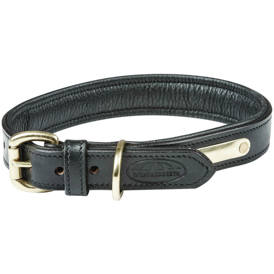 Padded Leather Dog Collar (xs) (Black) - Black - Weatherbeeta