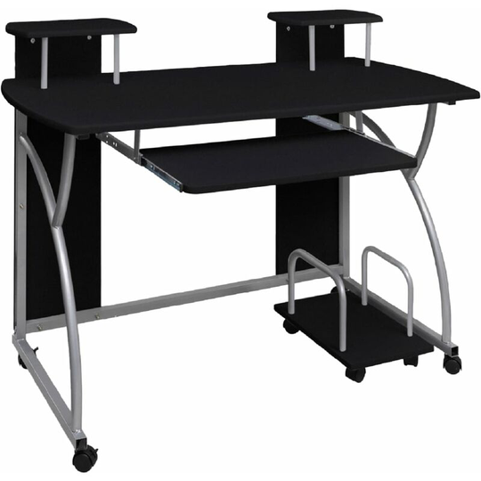 Computer Desk Black 110x52x88.5 cm Engineered Wood Vidaxl Black