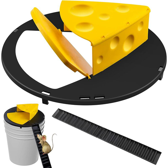 Ilovemilan - Mouse Trap Bucket - Flip and Slide Bucket Lid Mouse/Rat Trap,Auto Reset Multi Catch Humane Rat Trap for Indoor Outdoor, Compatible 5
