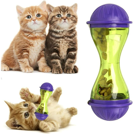 Dog Food Dispenser and Plastic Toy Cat Pet Food Dispenser