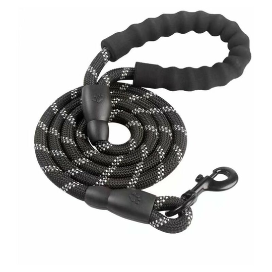 Perle Raregb - Leave dog, leash dog rope with soft padded handle, very reflective wires, garbage bags and dog dispenser, 1.5 m rope leaves for all