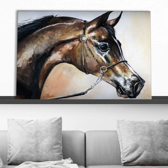 Horse 2 - Wrapped Canvas Painting Print