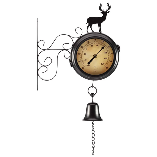 Theriault Wall Mounted Stag Clock