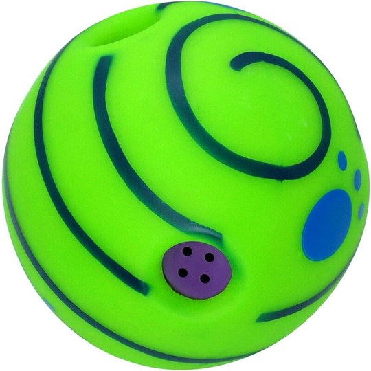 Squeaky Wobble Ball with Funny Laugh Sounds Interactive Dog Toys Make Noisy Pet Play and Safe Training Wab for Puppies, Small, Medium Soekavia