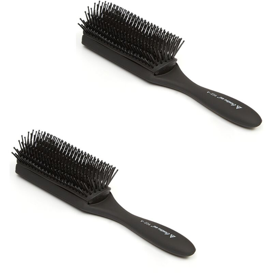 2 pieces of nine row fluffy comb hairdressing straight hair rib plastic comb