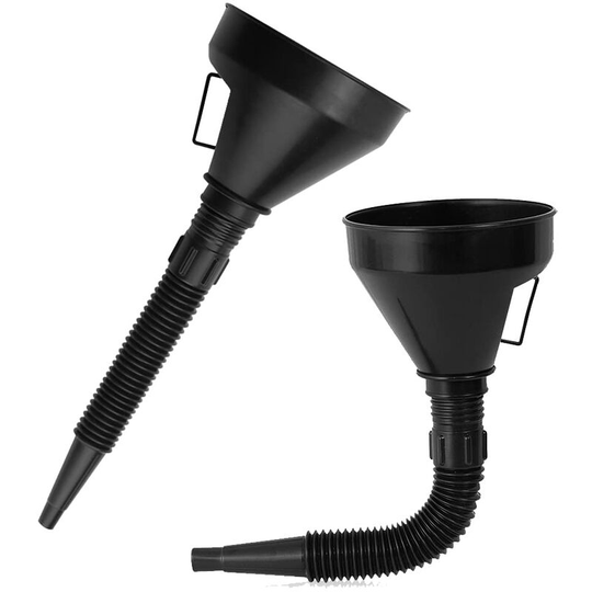 Sun Flowergb - 2 Pieces Gasoline Funnel with Filter Plastic Fuel Funnel Expandable Motorcycle Gasoline Funnel Car Oil Funnel Motorcycle Engine Oil