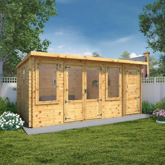 17 x 10 Ft Tongue and Groove Log Cabin