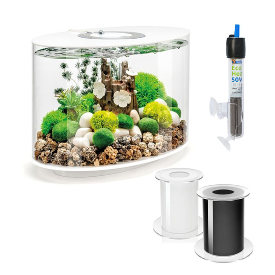 Biorb - Loop 15L White Aquarium With mcr Led Lighting and Heater Pack and 105 Stand