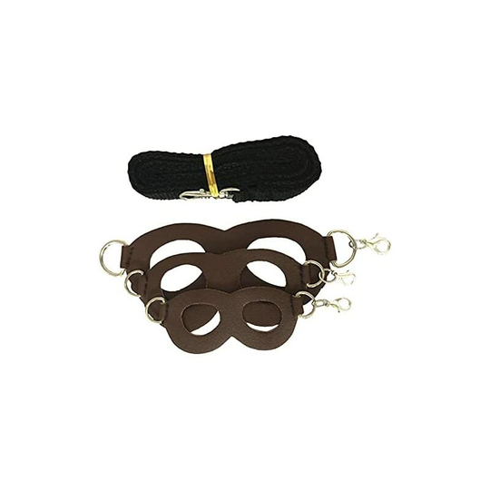 Modou - Adjustable Small Pet Harness Hamster Harness and Leash - for Hamster, Rabbit, Guinea Pig, Rat, Ferret (Brown)