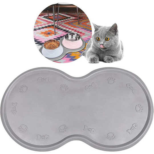 Einemgeld - Pet Feeding Mat Cat & Dog Mats for Food & Water - Flexible and Easy to Clean Feeding Mat - Non-Slip Waterproof Feeding Mat for Dog Food &