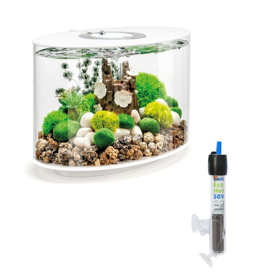 Biorb - Loop 15L White Aquarium With mcr Led Lighting and Heater Pack