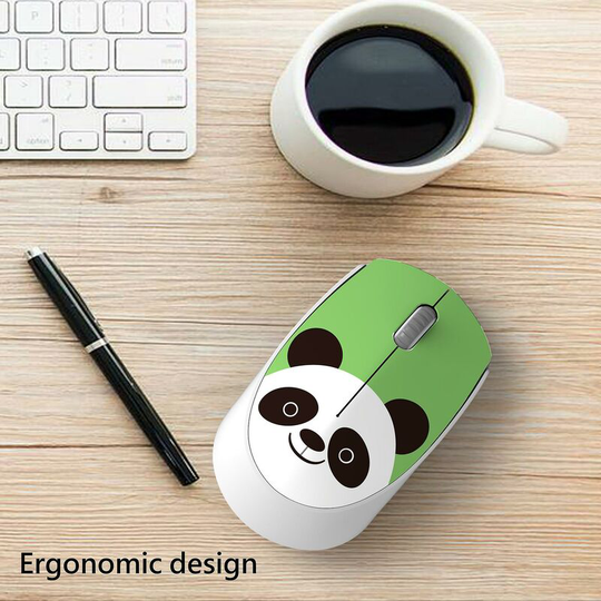2.4ghz Wireless Silent Mouse Cartoon Cute Panda Series Portable Optical Mouse Suitable For School, Home Office, Gifts And Children