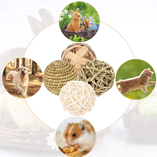 Toys for Small Animals.58Animal Chew Balls Toys for Rabbits Dental Care Toys for Small Animals