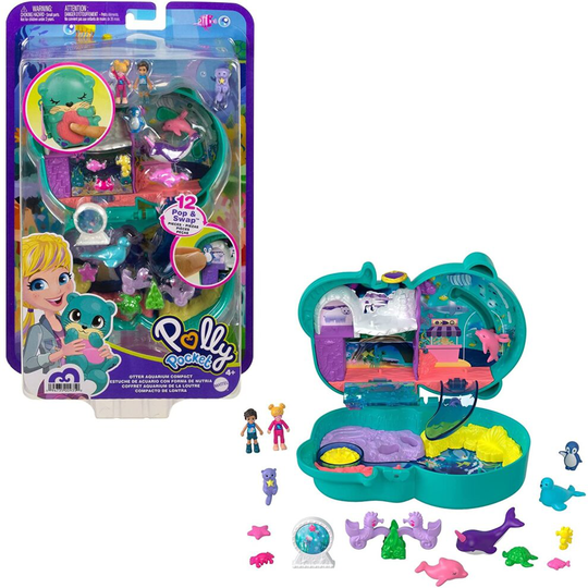 Polly Pocket Big Pocket World Otter Underwater Aquarium Compact Playset